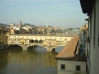 The Ponte Vecchio as seen from the Uffizi museum