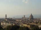 View of Florence from the Michelangelo square, with the Duomo (right) and the tower of the Palazzo Vecchio (left)