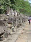 Statues of the south gate of Angkor Thom