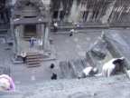 A steep climb up in the inner temple in Angkor Wat