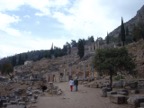 The road leading to the Delphi temple