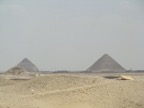 The Bent Pyramid on the left and the Red Pyramid on the right