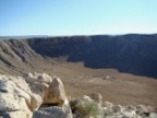 Meteor crater of 1.18 km diameter near Flagstaff, Arizona