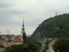 Gellert Hill. With the Liberation monument (at the top) and the statue of Saint Gellert